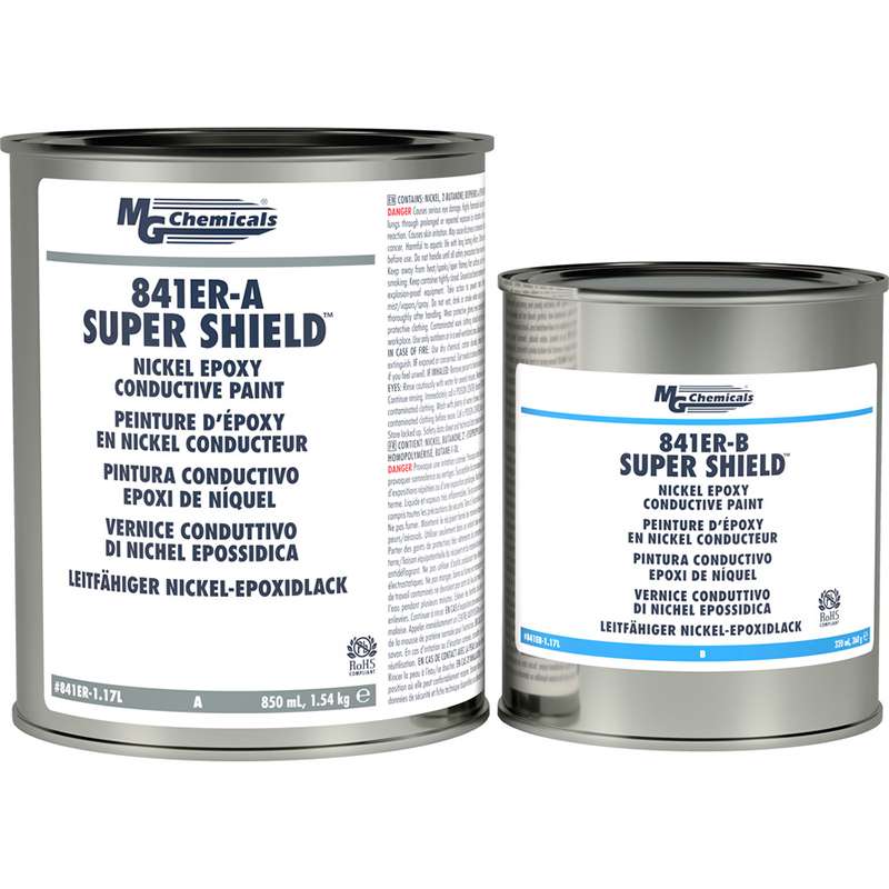 Super Shield, Nickel Epoxy Conductive Coating, 2 Can Kit, 1.17L